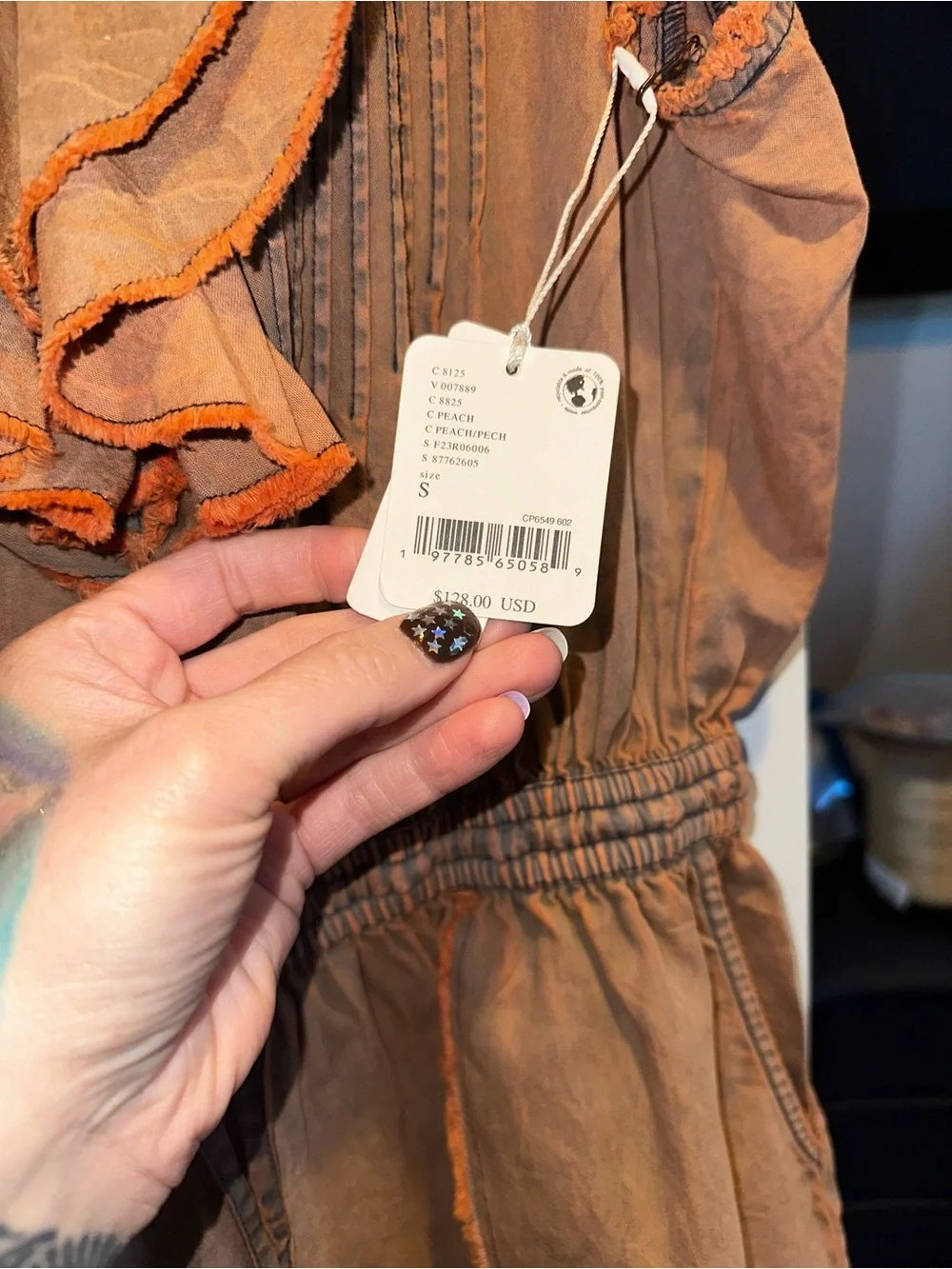 FREE PEOPLE Fp One Naya Chambray Romper $128 MSRP